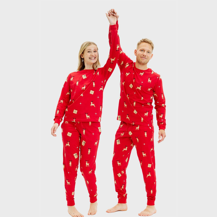 Mirla | Elegant Röd Julpyjamas - Herr-Eva Jonsson