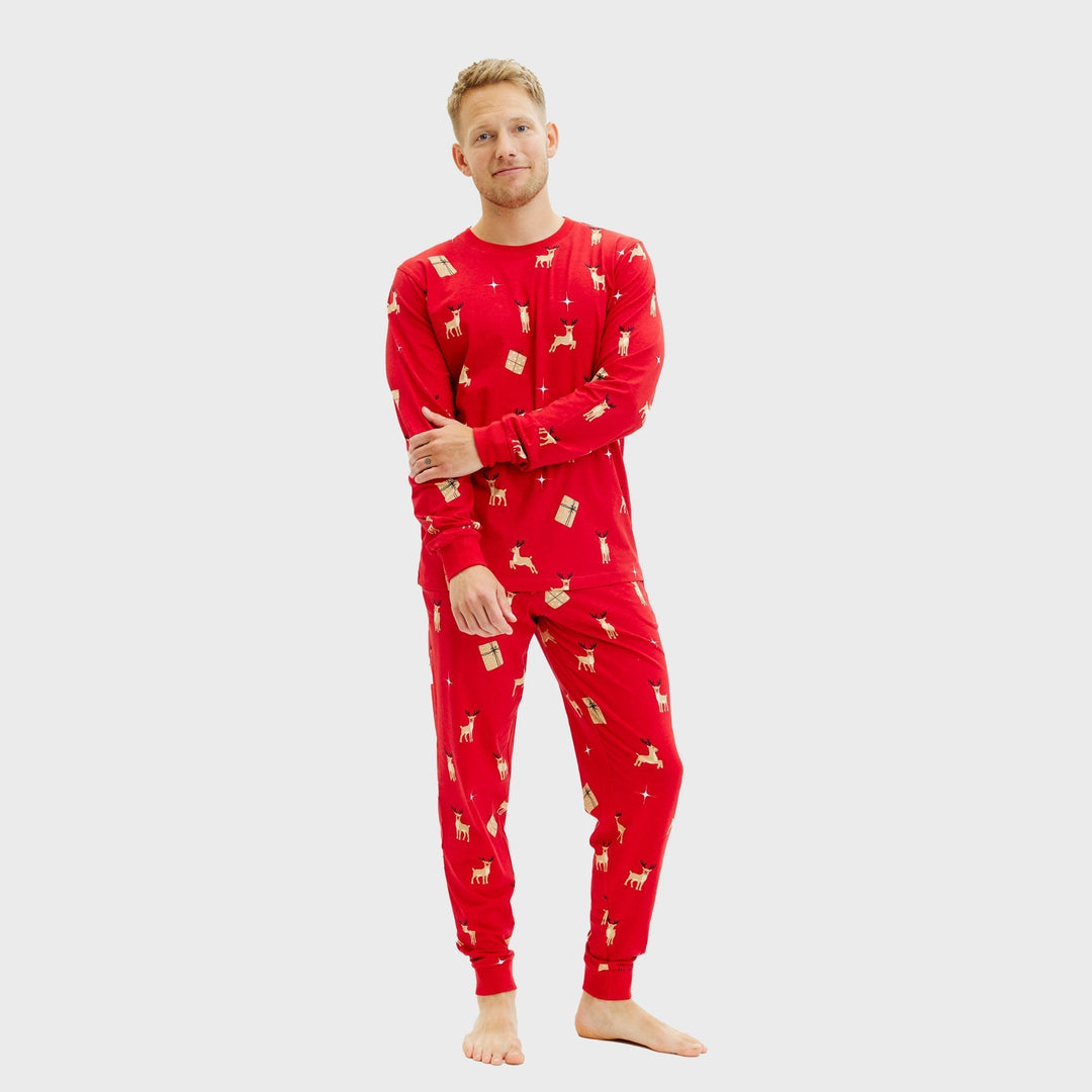 Mirla | Elegant Röd Julpyjamas - Herr-Eva Jonsson