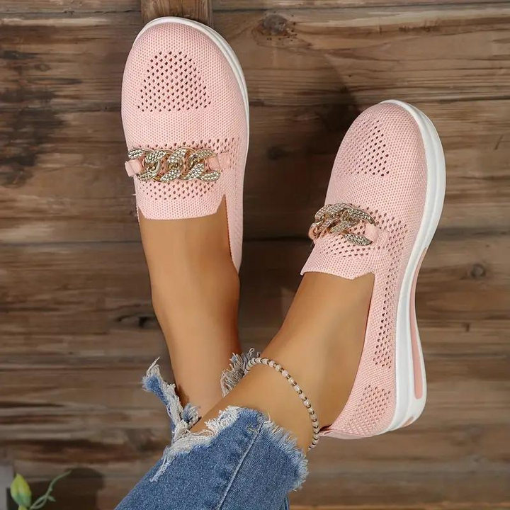Mirla | Elegant Slip-On-Loafers med kedjedetalj för kvinnor-Eva Jonsson