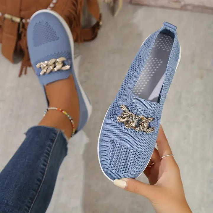 Mirla | Elegant Slip-On-Loafers med kedjedetalj för kvinnor-Eva Jonsson
