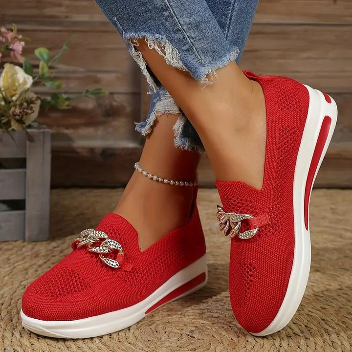 Mirla | Elegant Slip-On-Loafers med kedjedetalj för kvinnor-Eva Jonsson