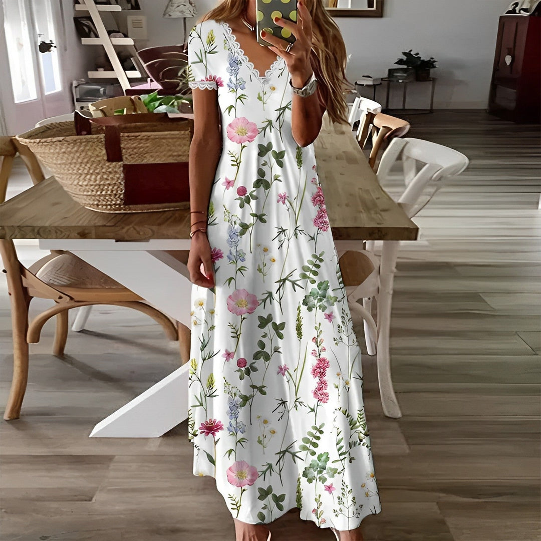 Mirla | Elegant, Stilig Blomklänning-Eva Jonsson