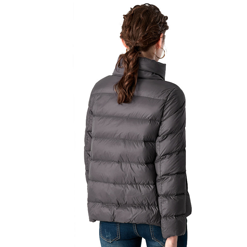 Mirla | Elegant Ultralätt Dunjacka Plus-Eva Jonsson