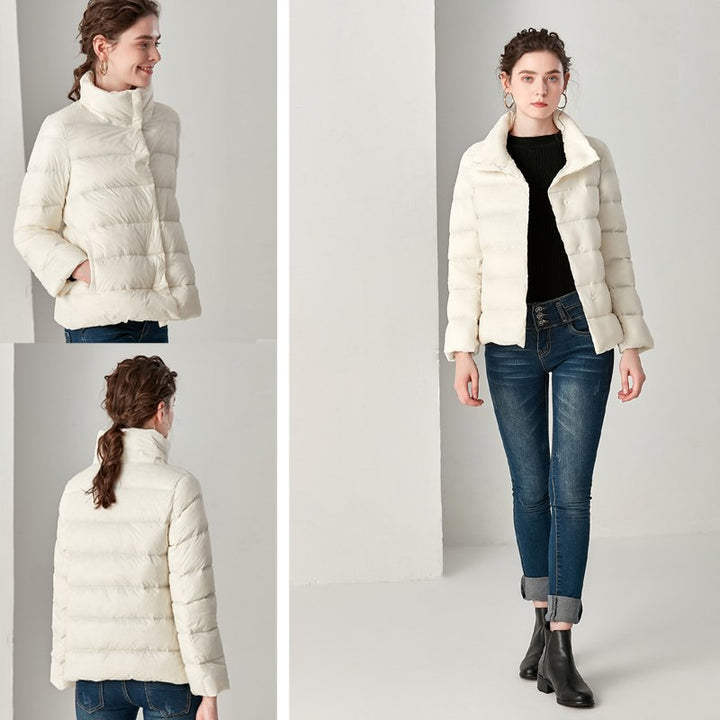 Mirla | Elegant Ultralätt Dunjacka Plus-Eva Jonsson