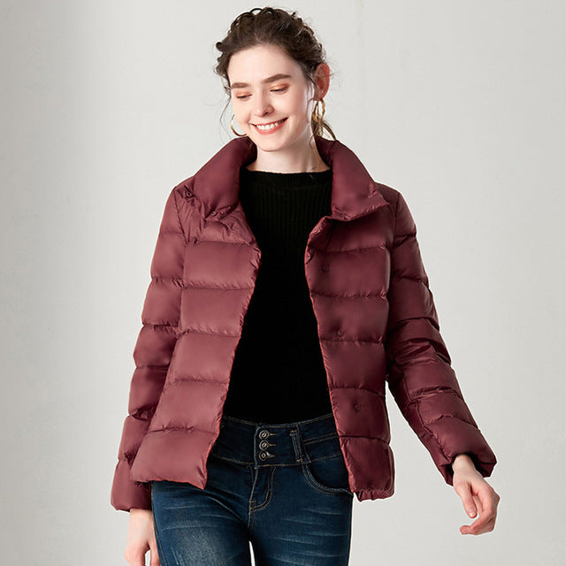 Mirla | Elegant Ultralätt Dunjacka Plus-Eva Jonsson