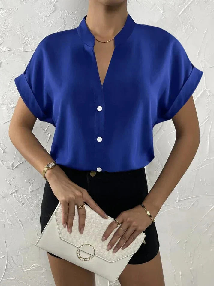 Mirla | Elegant V-ringad topp för kvinnor-Eva Jonsson