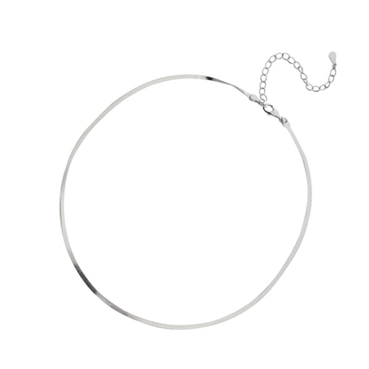 Mirla | Elegant äkta silver ormskelett kedja dam nyckelben kedja halsband-Eva Jonsson