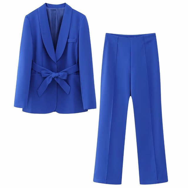 Mirla | Elegant blazer-set med bälte för damer-Eva Jonsson