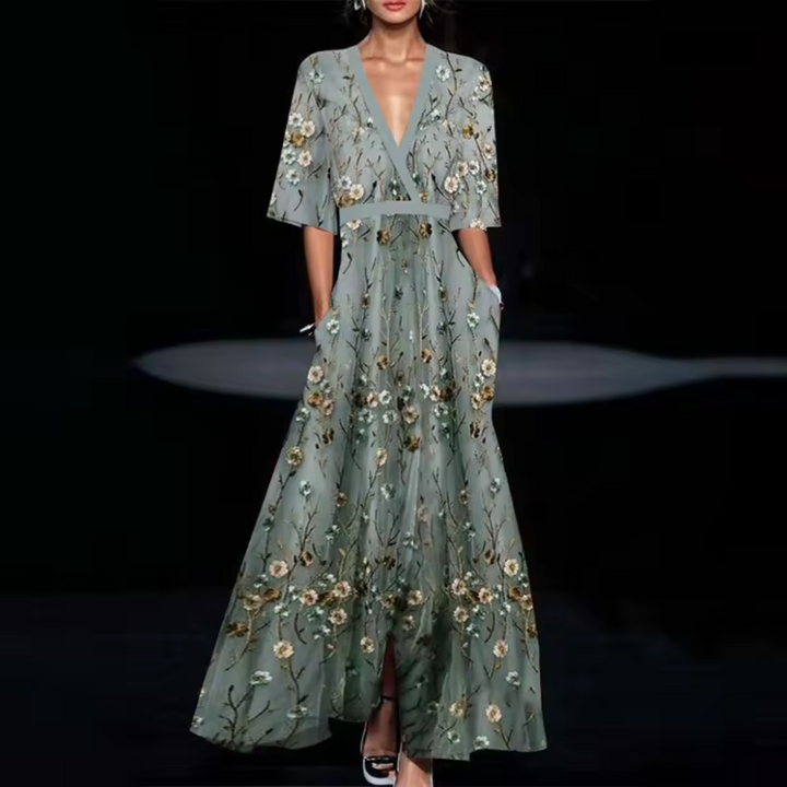 Mirla | Elegant blommklänning-Eva Jonsson