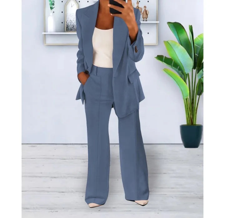 Mirla | Elegant byxdress och jacka set för kvinnor-Eva Jonsson