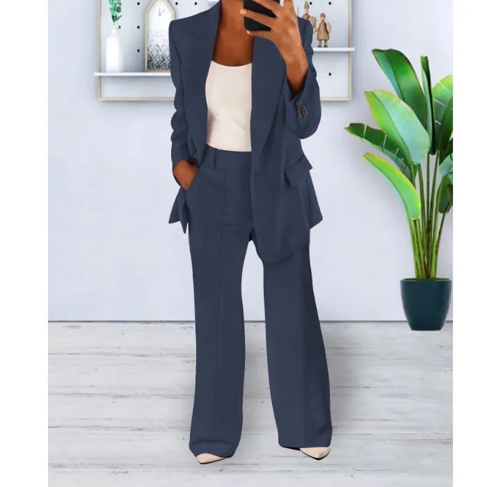 Mirla | Elegant byxdress och jacka set för kvinnor-Eva Jonsson