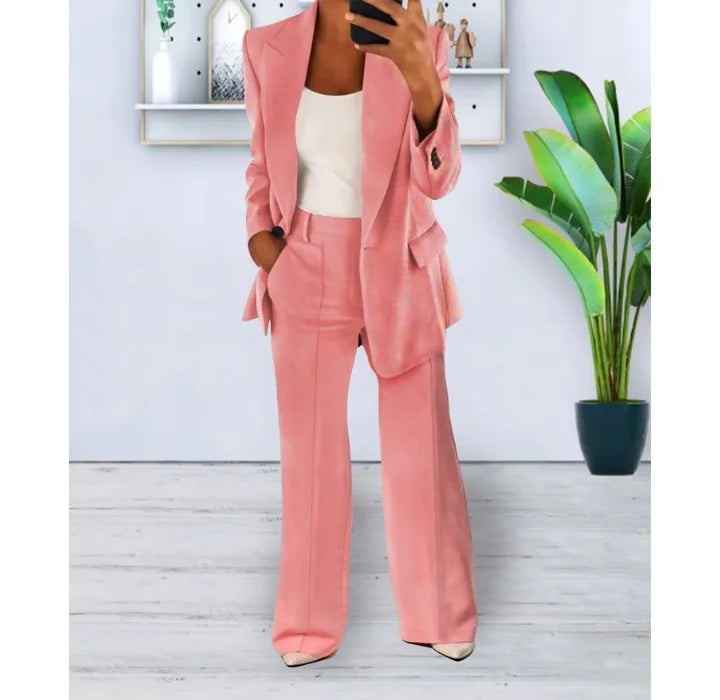Mirla | Elegant byxdress och jacka set för kvinnor-Eva Jonsson