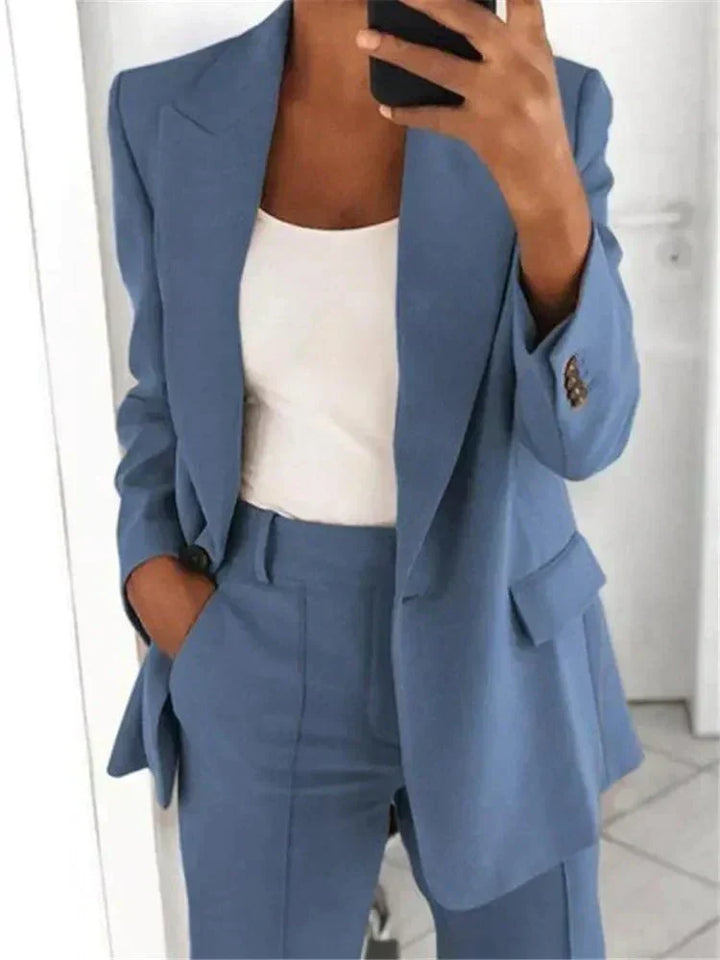 Mirla | Elegant byxdress och jacka set för kvinnor-Eva Jonsson