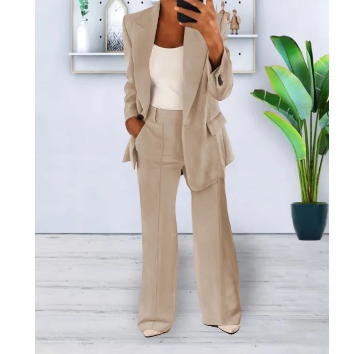 Mirla | Elegant byxdress och jacka set för kvinnor-Eva Jonsson