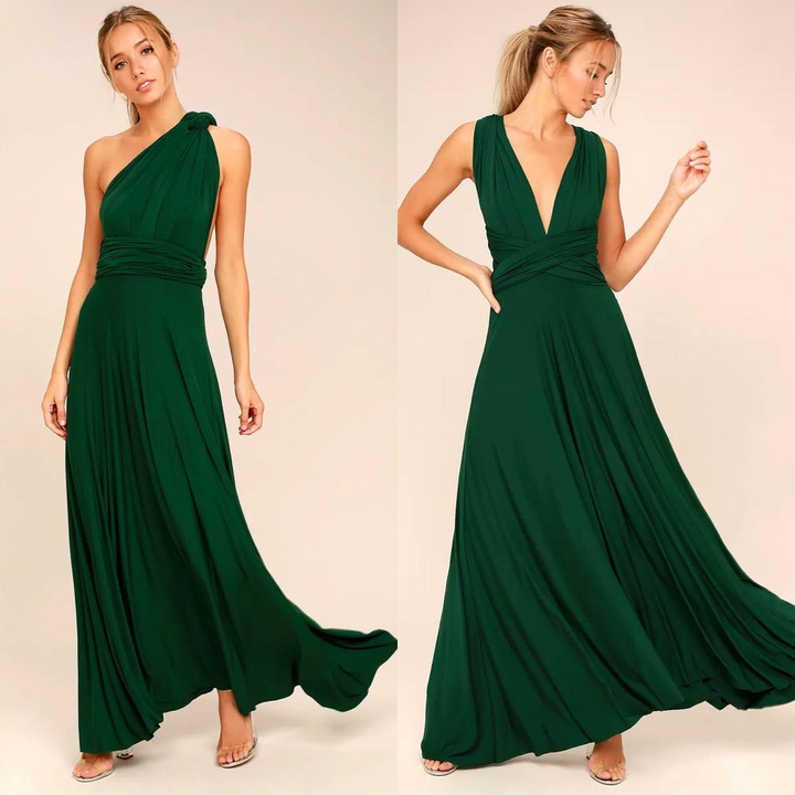 Mirla | Elegant dam Infinity klänning Snyggt omlott sommarklänning-Eva Jonsson