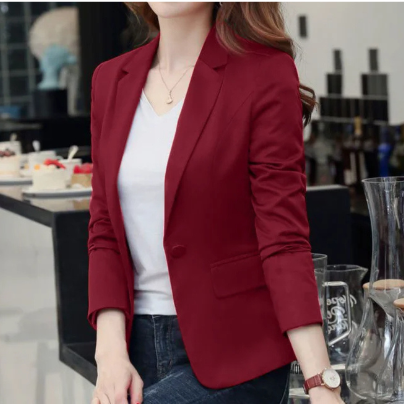 Mirla | Elegant damblazer med långa ärmar Idealisk för arbetet-Eva Jonsson