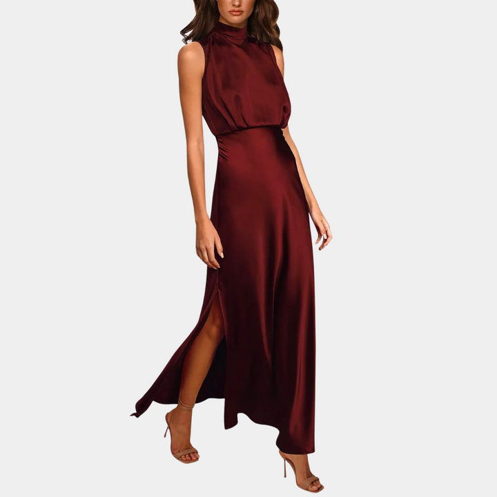 Mirla | Elegant damklänning med slits-Eva Jonsson