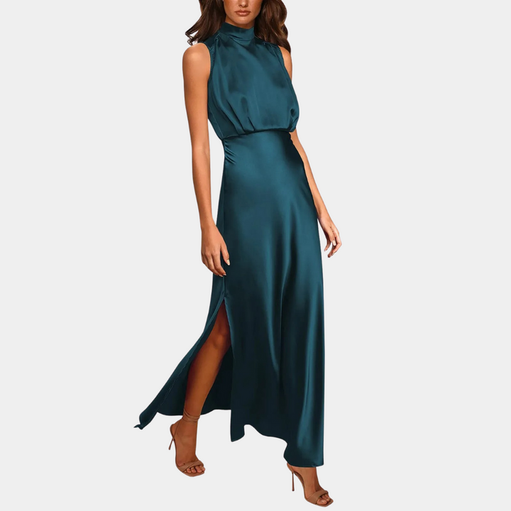 Mirla | Elegant damklänning med slits-Eva Jonsson