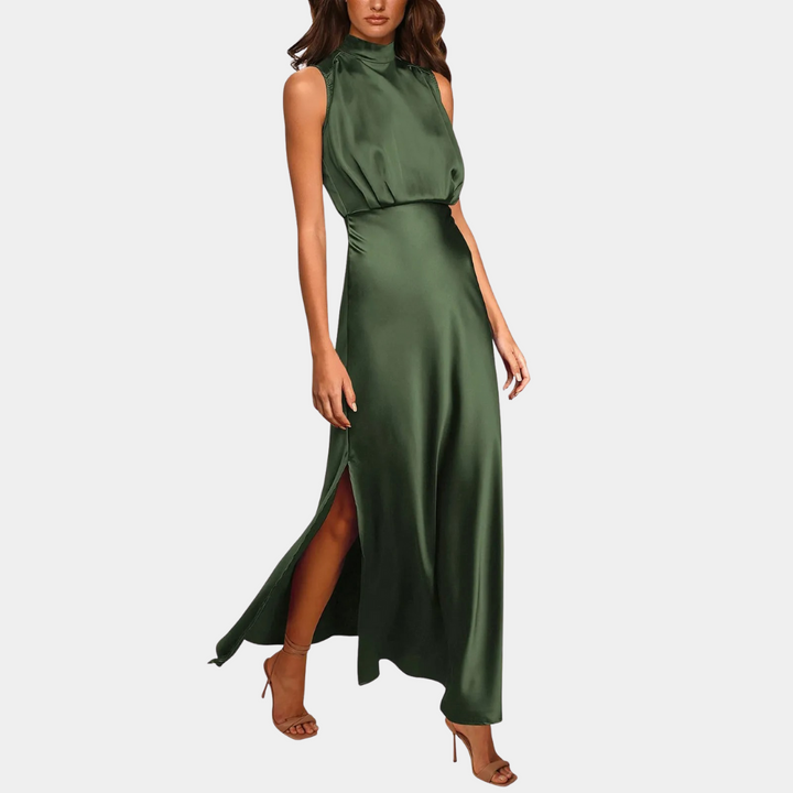 Mirla | Elegant damklänning med slits-Eva Jonsson
