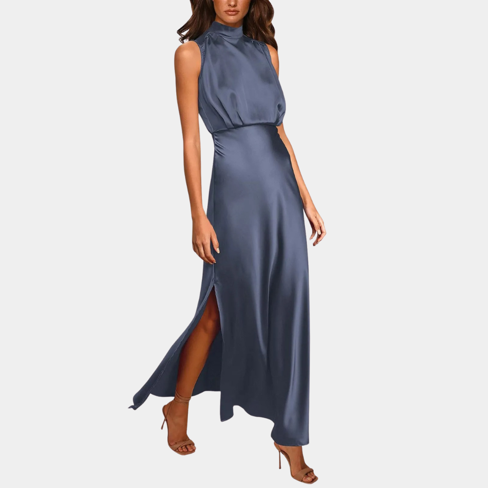 Mirla | Elegant damklänning med slits-Eva Jonsson