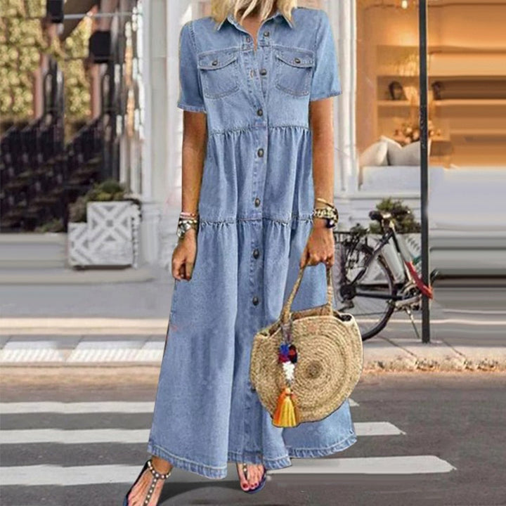 Mirla | Elegant denimklänning-Eva Jonsson