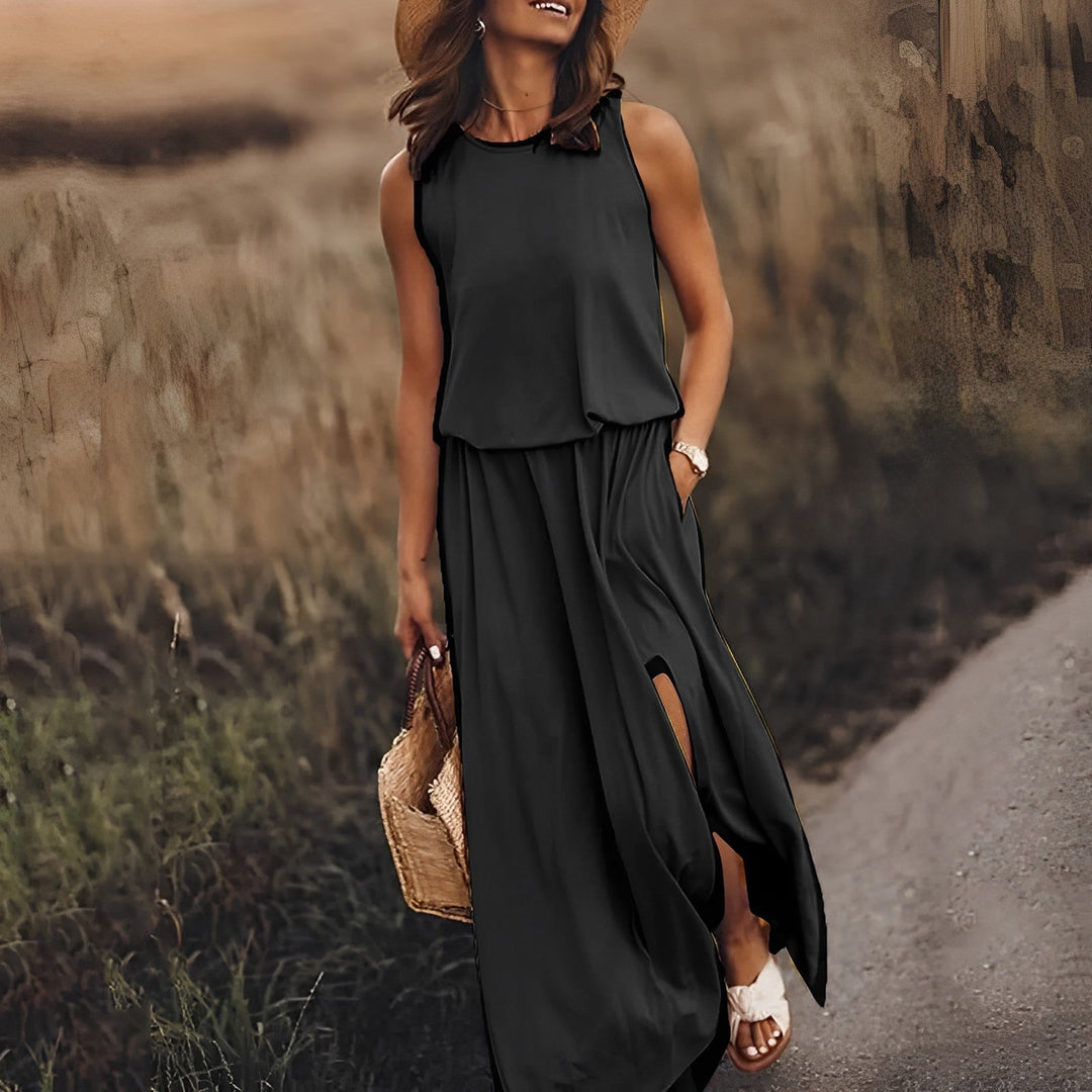 Mirla | Elegant färgspel klänning-Eva Jonsson