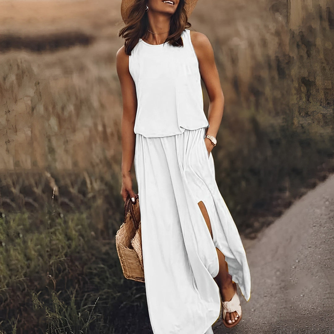 Mirla | Elegant färgspel klänning-Eva Jonsson