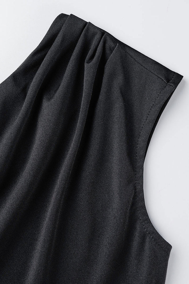 Mirla | Elegant formell enfärgad slits asymmetrisk snedkrage aftonklänning klänningar - 8 färger-Eva Jonsson