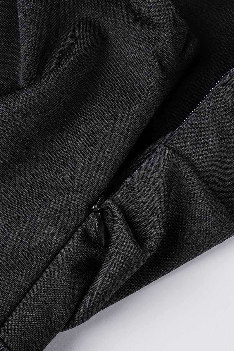 Mirla | Elegant formell enfärgad slits asymmetrisk snedkrage aftonklänning klänningar - 8 färger-Eva Jonsson