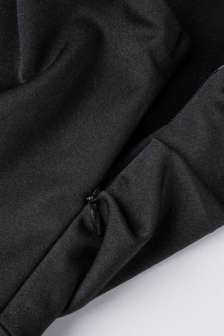Mirla | Elegant formell enfärgad slits asymmetrisk snedkrage aftonklänning klänningar - 8 färger-Eva Jonsson