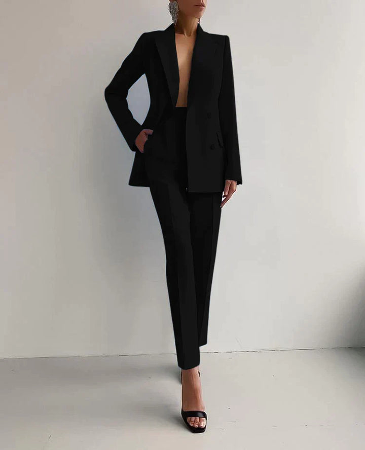 Mirla | Elegant kavaj och byxor set för kvinnor-Eva Jonsson