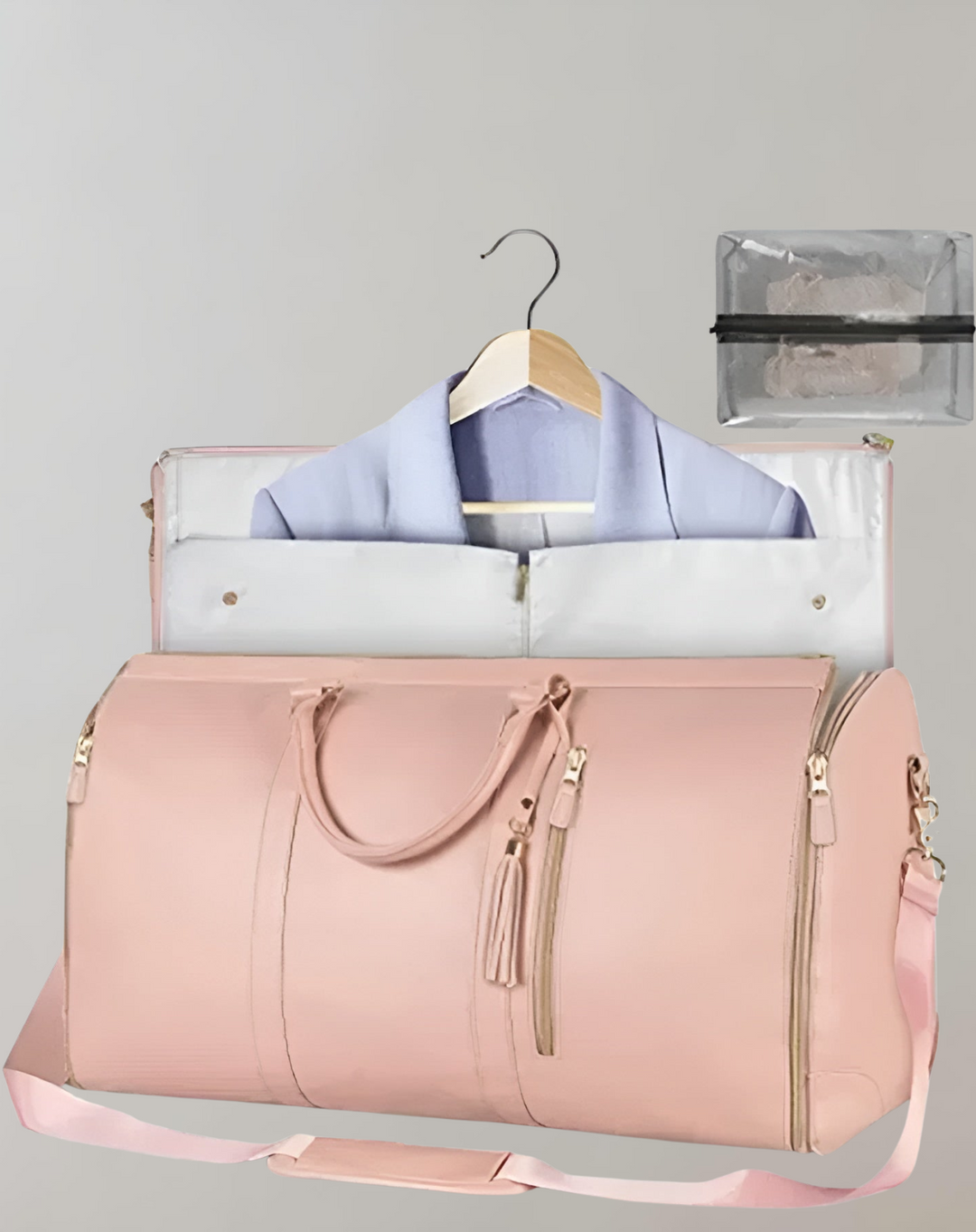 Mirla | Elegant kläders organiser axelväska i vegetabiliskt läder-Eva Jonsson