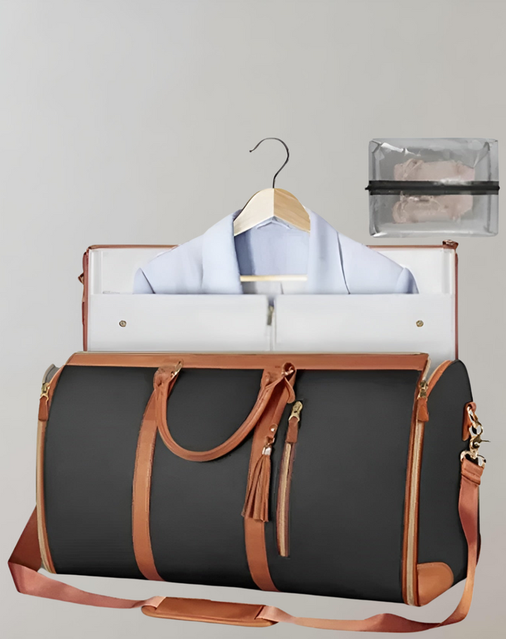 Mirla | Elegant kläders organiser axelväska i vegetabiliskt läder-Eva Jonsson