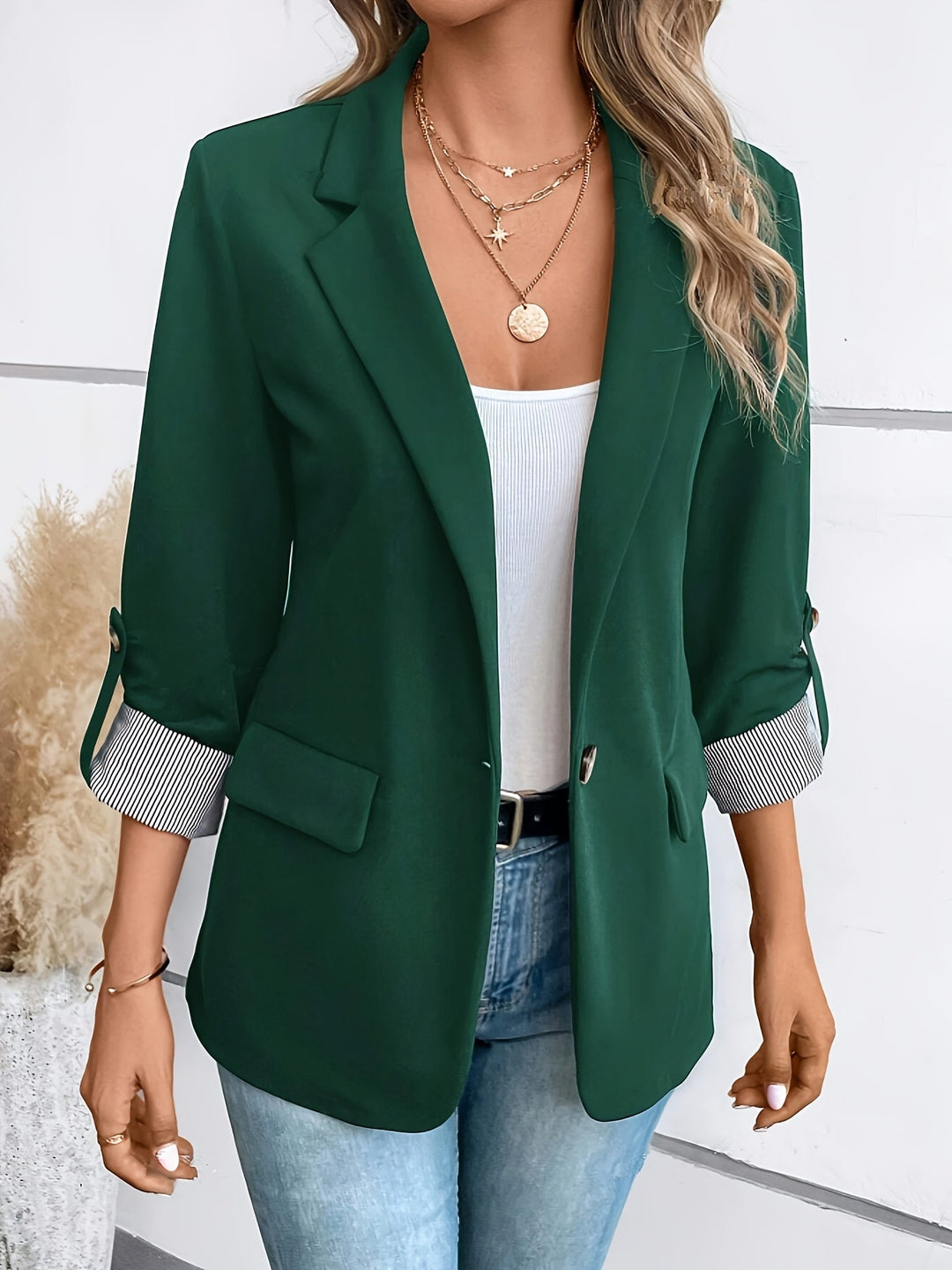 Mirla | Elegant kontors långblazer med-Eva Jonsson