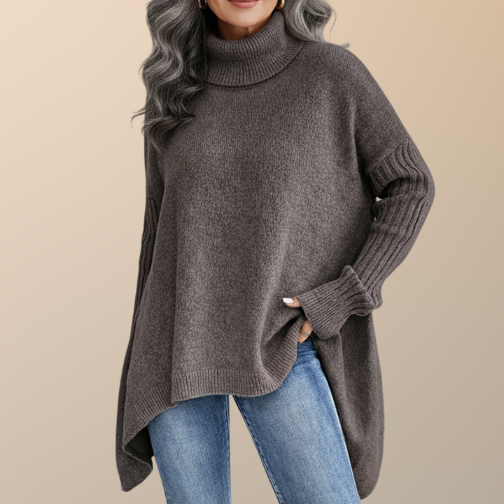 Mirla | Elegant lång polokrage tröja för damer-Eva Jonsson
