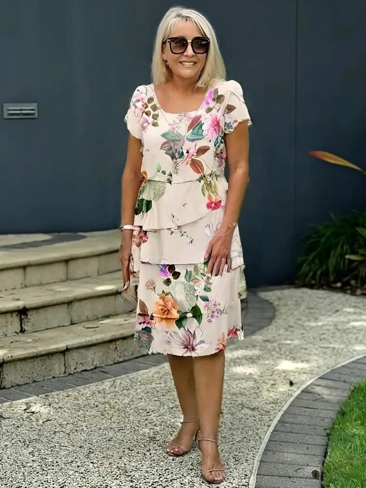 Mirla | Elegant maxiklänning med blommönster-Eva Jonsson