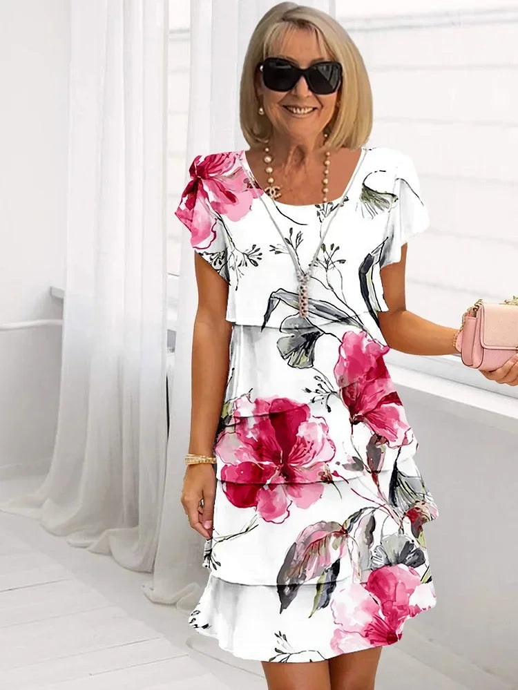 Mirla | Elegant maxiklänning med blommönster-Eva Jonsson