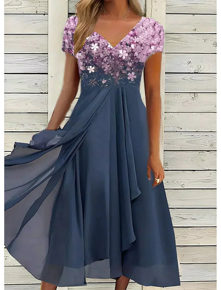 Mirla | Elegant midiklänning med blomspets-Eva Jonsson
