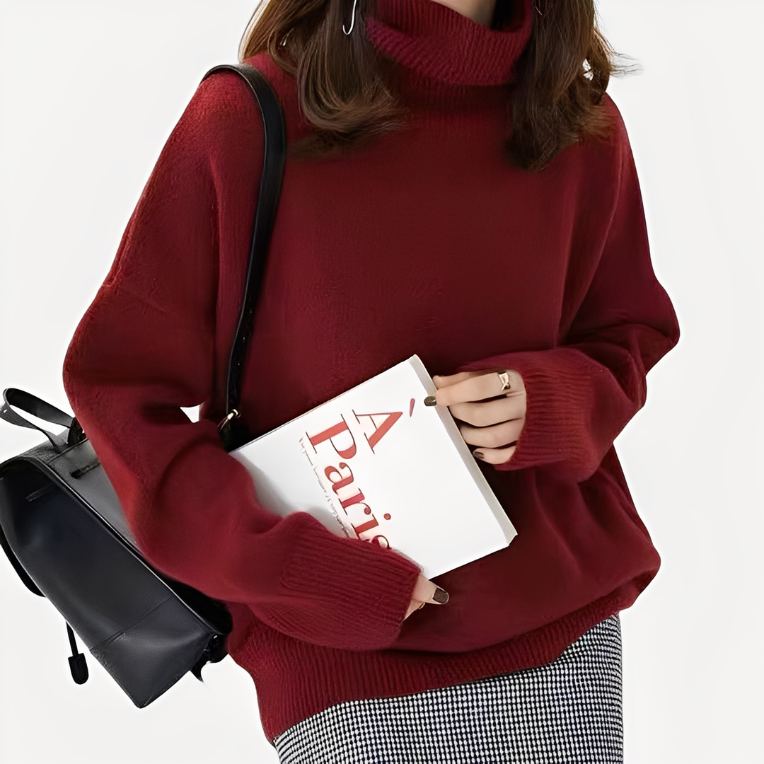 Mirla | Elegant och Avslappnad Damrullkragepullover-Eva Jonsson