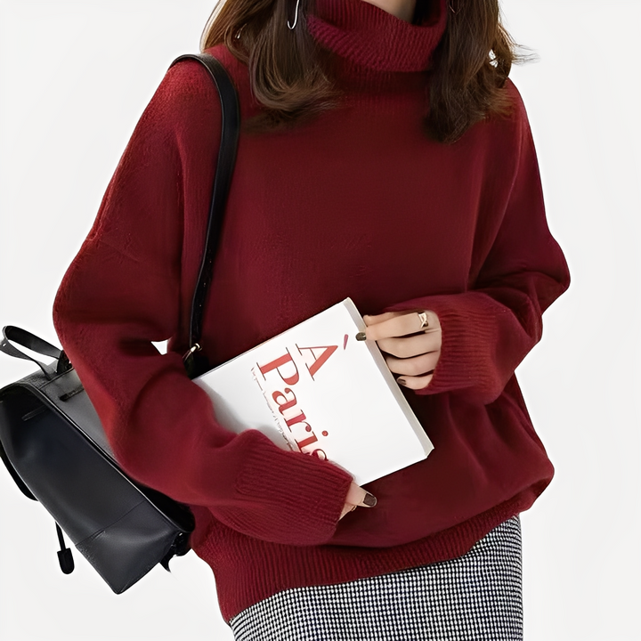 Mirla | Elegant och Avslappnad Damrullkragepullover-Eva Jonsson