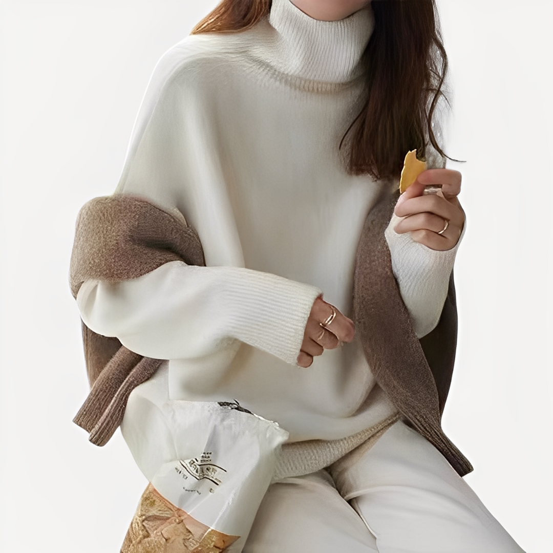 Mirla | Elegant och Avslappnad Damrullkragepullover-Eva Jonsson