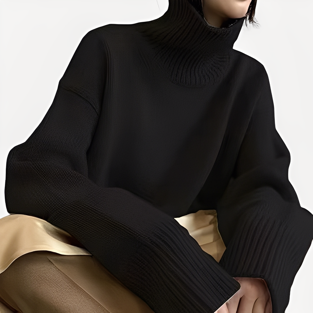 Mirla | Elegant och Avslappnad Damrullkragepullover-Eva Jonsson