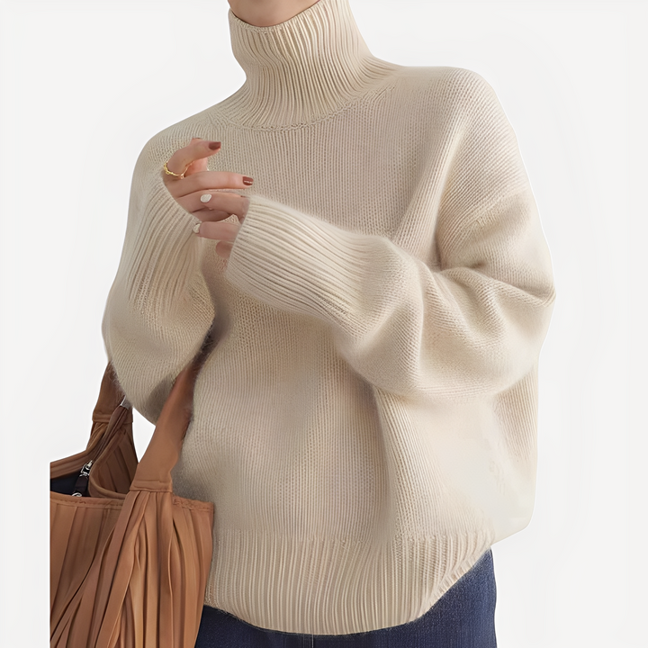 Mirla | Elegant och Avslappnad Damrullkragepullover-Eva Jonsson