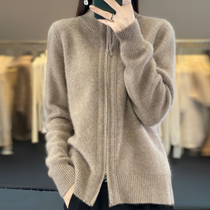 Mirla | Elegant och Bekväm Dragkedje-Cardigan-Eva Jonsson