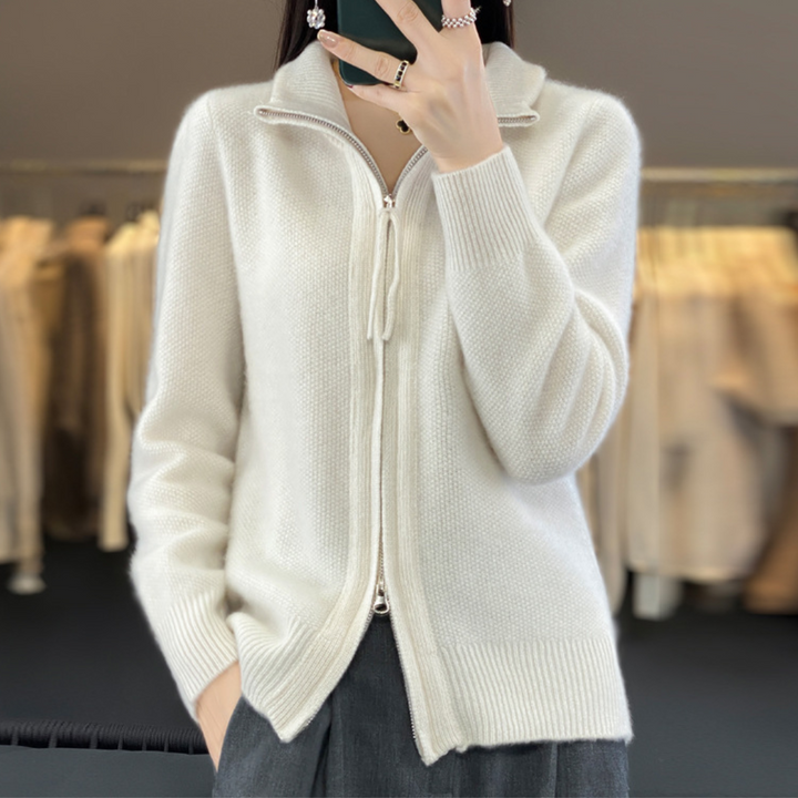 Mirla | Elegant och Bekväm Dragkedje-Cardigan-Eva Jonsson
