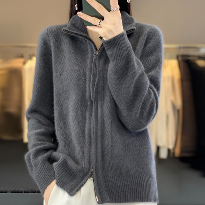 Mirla | Elegant och Bekväm Dragkedje-Cardigan-Eva Jonsson