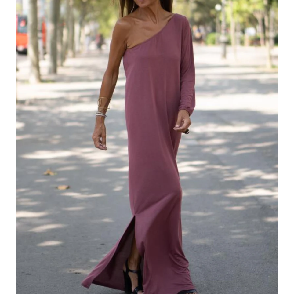 Mirla | Elegant och Lätt En-Skulder-Klänning-Eva Jonsson