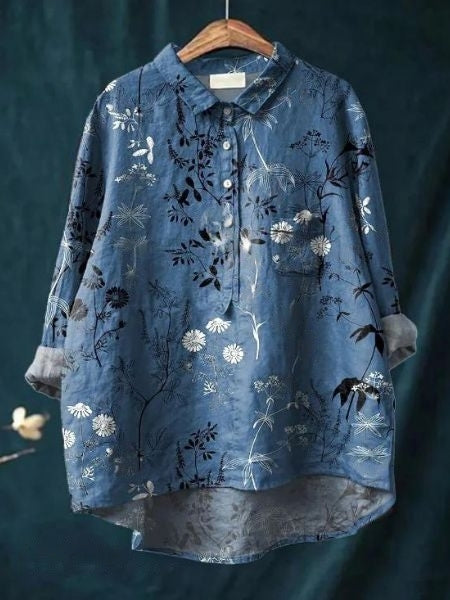 Mirla | Elegant och mångsidig blommablus-Eva Jonsson