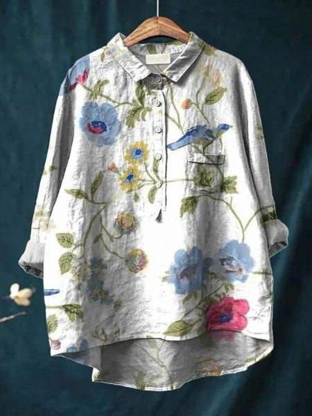 Mirla | Elegant och mångsidig blommablus-Eva Jonsson
