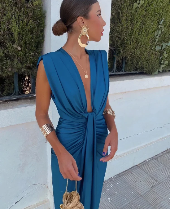 Mirla | Elegant plisserad klänning-Eva Jonsson